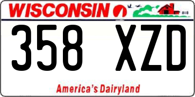 WI license plate 358XZD