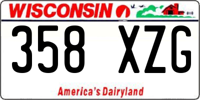 WI license plate 358XZG