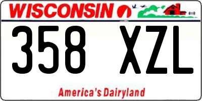 WI license plate 358XZL