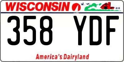 WI license plate 358YDF