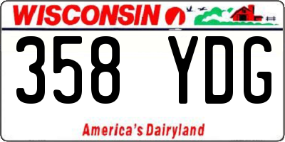 WI license plate 358YDG