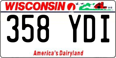 WI license plate 358YDI