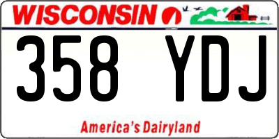 WI license plate 358YDJ