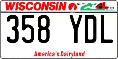 WI license plate 358YDL