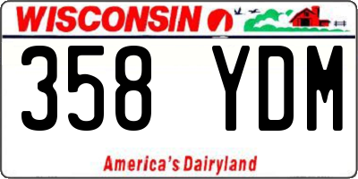 WI license plate 358YDM