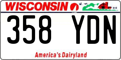 WI license plate 358YDN