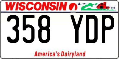 WI license plate 358YDP