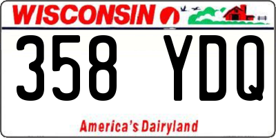 WI license plate 358YDQ