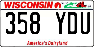 WI license plate 358YDU