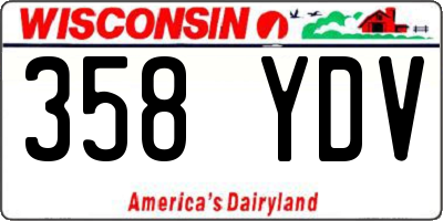 WI license plate 358YDV