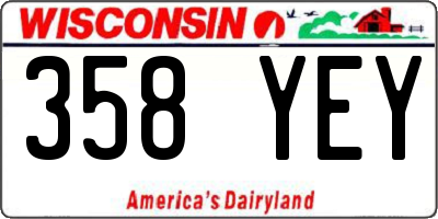 WI license plate 358YEY