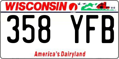 WI license plate 358YFB