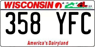 WI license plate 358YFC