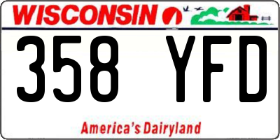 WI license plate 358YFD