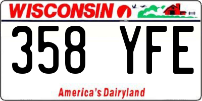 WI license plate 358YFE