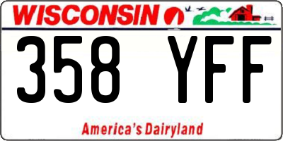 WI license plate 358YFF