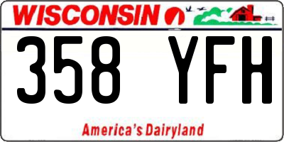 WI license plate 358YFH