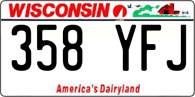 WI license plate 358YFJ