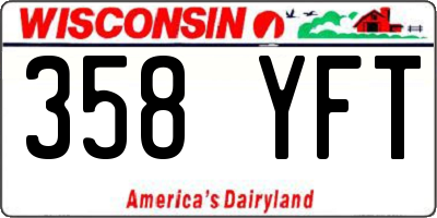 WI license plate 358YFT
