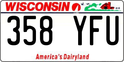 WI license plate 358YFU
