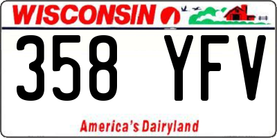WI license plate 358YFV