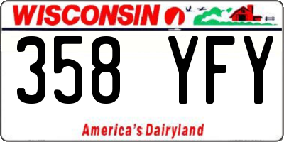 WI license plate 358YFY