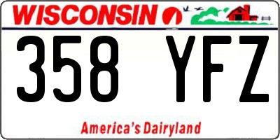 WI license plate 358YFZ