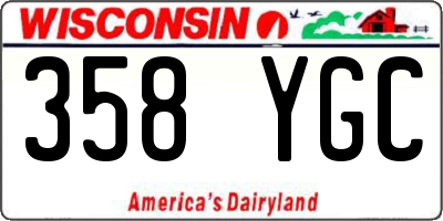WI license plate 358YGC