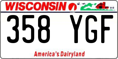 WI license plate 358YGF