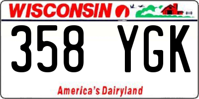 WI license plate 358YGK
