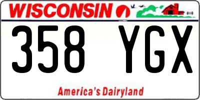 WI license plate 358YGX