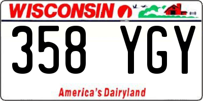 WI license plate 358YGY