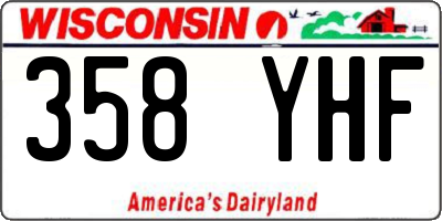 WI license plate 358YHF