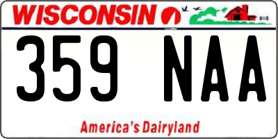 WI license plate 359NAA