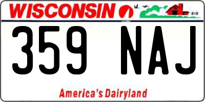 WI license plate 359NAJ