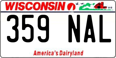 WI license plate 359NAL