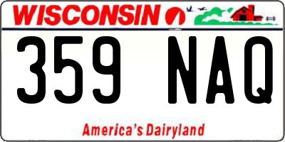 WI license plate 359NAQ