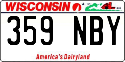WI license plate 359NBY