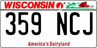 WI license plate 359NCJ