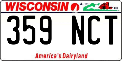 WI license plate 359NCT