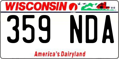 WI license plate 359NDA