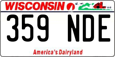 WI license plate 359NDE
