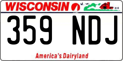 WI license plate 359NDJ