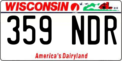WI license plate 359NDR
