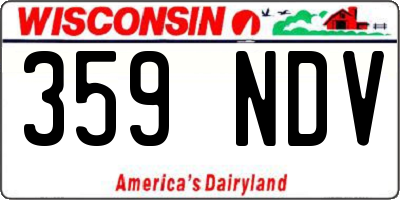 WI license plate 359NDV