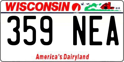 WI license plate 359NEA