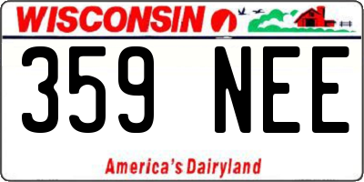 WI license plate 359NEE