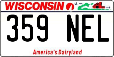 WI license plate 359NEL