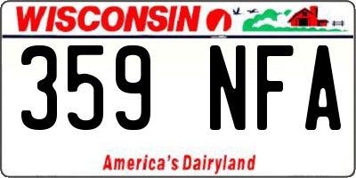 WI license plate 359NFA