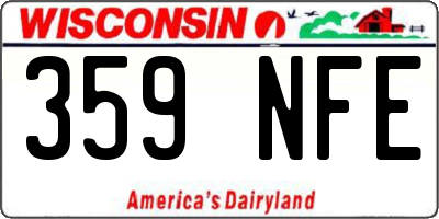 WI license plate 359NFE